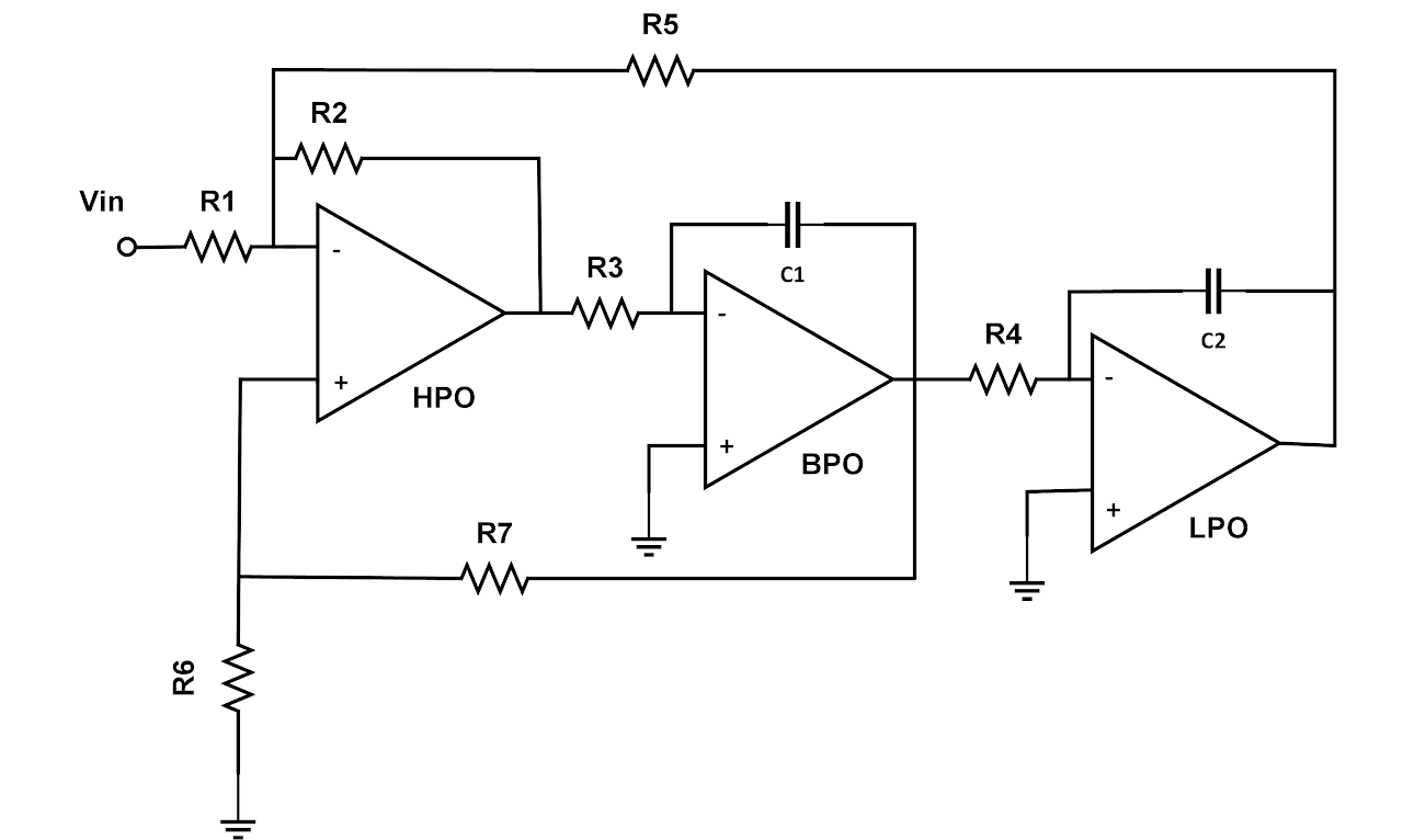 State Variable Filter Circuit Top